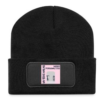 FUNNY BIKE PERSONALITY CYCLING - Recycled Patch Beanie - black - Front