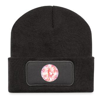 SKATE AND BLOOM - Recycelte Patch Beanie - Dunkelgrau - Vorne