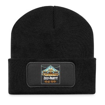 Tent party ! - Recycled Patch Beanie - black - Front