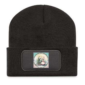 Christmas Skulls with Tree and Candy - Recycled Patch Beanie - dark grey - Front