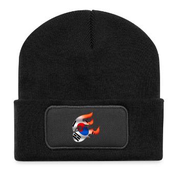 Drapeau coréen - Corée - Ninja - Beanie recyclé à patch - noir - Devant