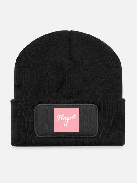 Flaunt it - Recycled Patch Beanie - black
