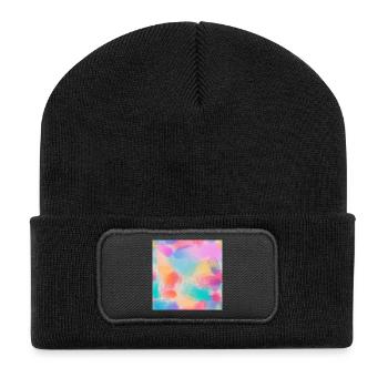 Watercolors - Recycled Patch Beanie - black - Front