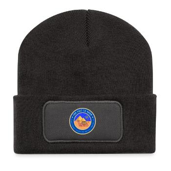 Desert Camel Fact - Recycled Patch Beanie - dark grey - Front