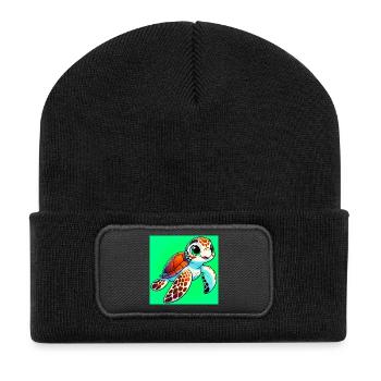 turtle - Recycled Patch Beanie - black - Front