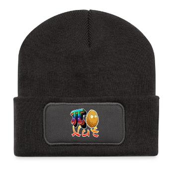 PNut - Beanie recyclé à patch - charbon - Devant