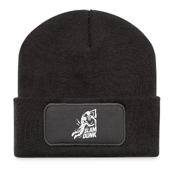 Basketball Slam Dunk Throw Player Dunking Gift - Recycled Patch Beanie - dark grey - Front