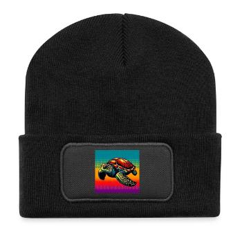 turtle - Recycled Patch Beanie - black - Front
