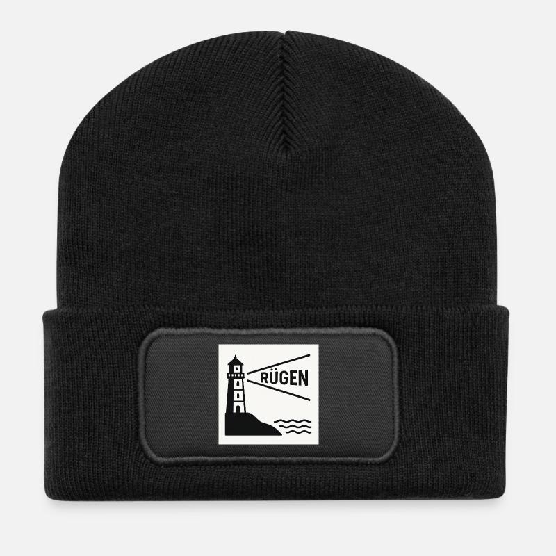 Rügen - Recycelte Patch Beanie - Schwarz