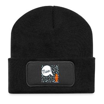 HAMBURG MOIN FRANZBRÖTCHEN - Recycelte Patch Beanie - Schwarz - Vorne