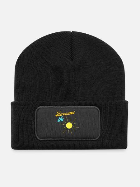 Voici le soleil - Beanie recyclé à patch - noir