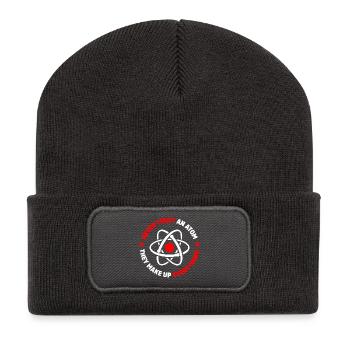 Protonen, Neutronen, Elektronen - Recycelte Patch Beanie - Dunkelgrau - Vorne