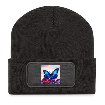 Butterfly - Recycled Patch Beanie - dark grey - Front