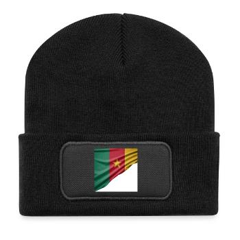 Flaggen von Kamerun - Recycelte Patch Beanie - Schwarz - Vorne