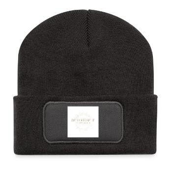 Soyez vous-même, vous êtes un miracle ! - Beanie recyclé à patch - charbon - Devant