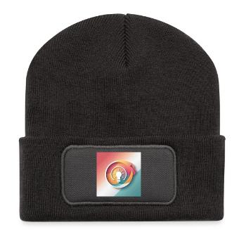 Abstract Creativity Illustration - Recycled Patch Beanie - dark grey - Front