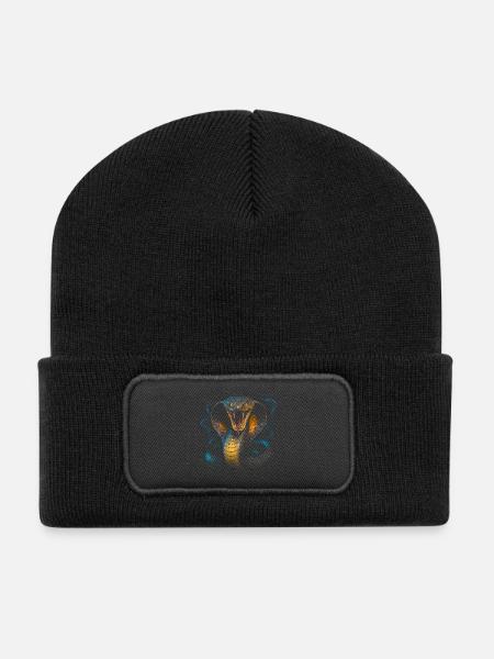 King Kobra - Recycelte Patch Beanie - Schwarz