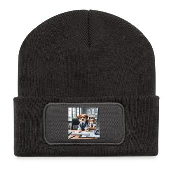 Chiens Cosplay Professionnel - Beanie recyclé à patch - charbon - Devant