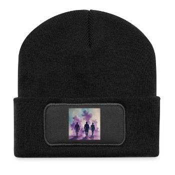 Meine dunkle Seite - Recycelte Patch Beanie - Schwarz - Vorne