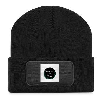Pas de règles, juste des vibrations - Beanie recyclé à patch - noir - Devant