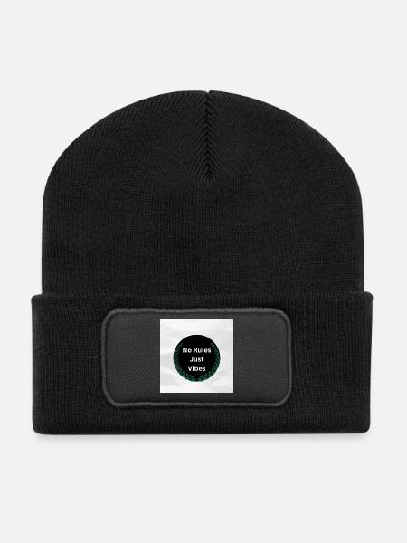 No Rules just vibes - Recycled Patch Beanie - black