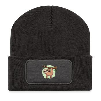 Faultier - Recycelte Patch Beanie - Dunkelgrau - Vorne