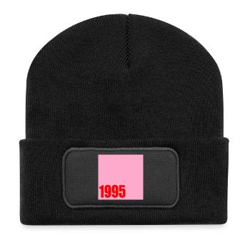 Geburtstag 1995 - Recycelte Patch Beanie - Schwarz - Vorne