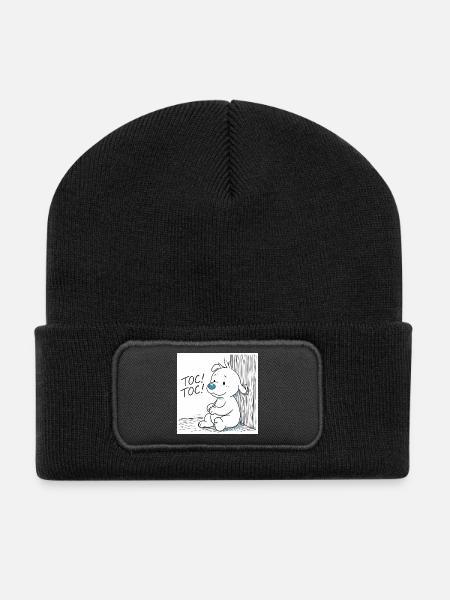 Idéfix Frappe Toc Toc Toc - Recycled Patch Beanie - black