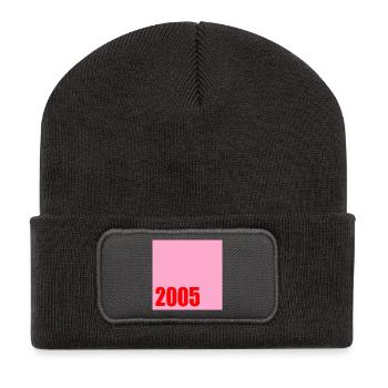 GEBURTSJAHR 2005 - Recycelte Patch Beanie - Dunkelgrau - Vorne