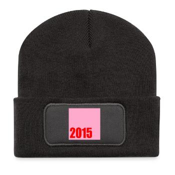 JAHRGANG 2015 Geburtstag - Recycelte Patch Beanie - Dunkelgrau - Vorne