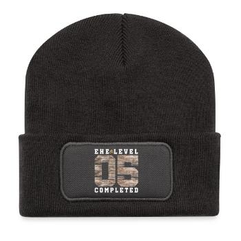 5e anniversaire de mariage - Beanie recyclé à patch - charbon - Devant