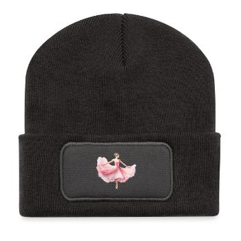 Elegant ballerina in rosé tutu - Recycled Patch Beanie - dark grey - Front