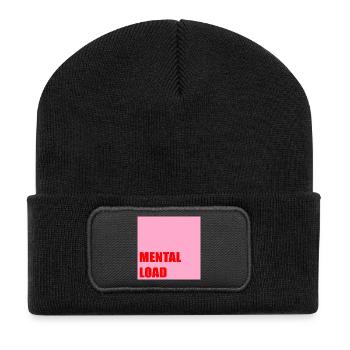 FAMILY STRESS MENTAL LOAD - Recycled Patch Beanie - black - Front