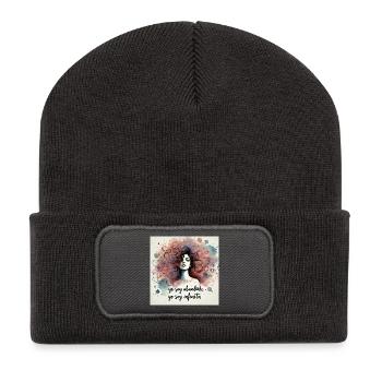 Infinita by Neus - Recycled Patch Beanie - dark grey - Front