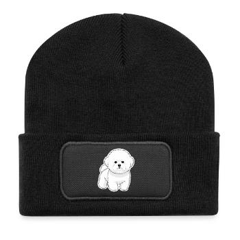 Bichon Mignon  - Beanie recyclé à patch - noir - Devant