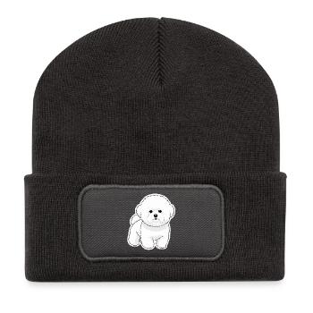 Bichon Mignon  - Beanie recyclé à patch - charbon - Devant