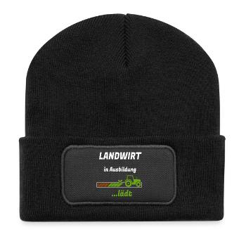 Farmer in training tractor motif - Recycled Patch Beanie - black - Front