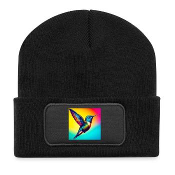 colibri - Beanie recyclé à patch - noir - Devant