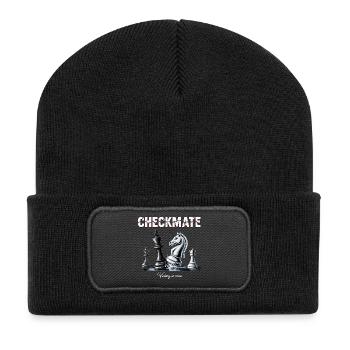 Conception stratégique de la victoire aux échecs - Beanie recyclé à patch - noir - Devant