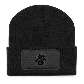 Germany - Souvenir Design - Recycled Patch Beanie - black - Front