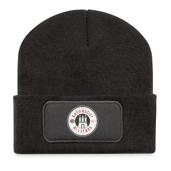 Antifascist Allstars – Hambourg affiche sa position - Beanie recyclé à patch - charbon - Devant