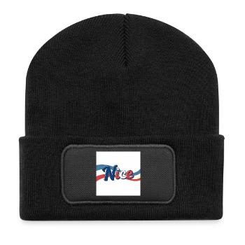 Nice like Nice - Recycled Patch Beanie - black - Front