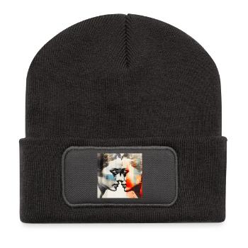 Fusion Colorée Amour Dualité - Beanie recyclé à patch - charbon - Devant