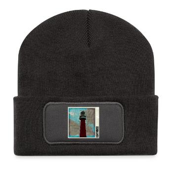 Lighthouse in the storm - Recycled Patch Beanie - dark grey - Front