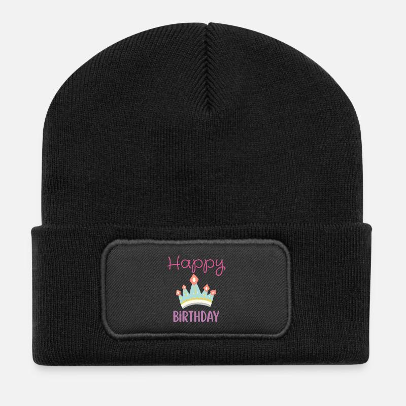 Happy birthday  - Beanie recyclé à patch - noir