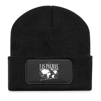 Conception de la carte du monde de Las Palmas - Beanie recyclé à patch - noir - Devant