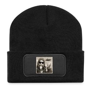 Rock, Rocker, Musique Rock, Main Rock, OVNI Bigfoot - Beanie recyclé à patch - noir - Devant