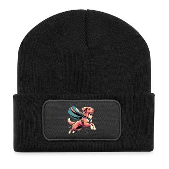 Super Hund Nova Scotia Duck Tolling Retriever - Recycelte Patch Beanie - Schwarz - Vorne