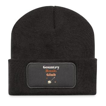 Country Music Club Banjo - Beanie recyclé à patch - charbon - Devant