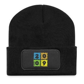 16. Geburtstag Farbige Patches since 10/2009 - Recycled Patch Beanie - black - Front